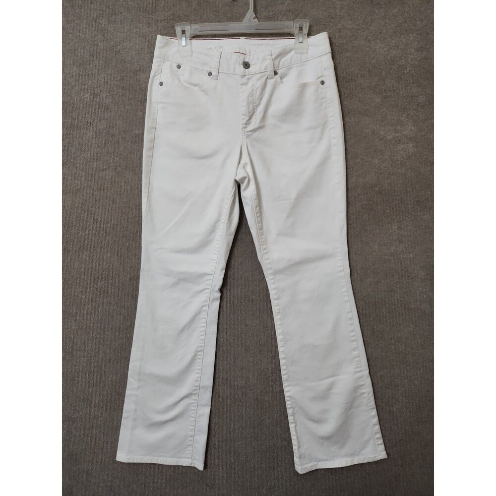 Talbots Curvy Bootcut Jeans Womens 6 28 White Stretch